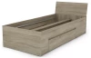 Postel se zásuvkami Carlos 90x200, dub sonoma