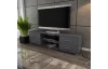 Široký TV stolek Oskar TV, grafitový, šířka 180 cm