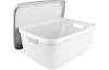 Úložný box s víkem Diamond 13 l, černý/bílý
