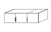 Skříňový nástavec Case, 136 cm, bílý
