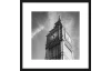 Rámovaný obraz Big Ben 40x40 cm, černobílý