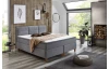 Postel boxspring Ardi 180x200 cm, šedá tkanina