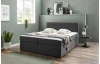 Postel boxspring Aston 160x200 cm, antracitově šedá látka