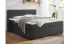 Postel boxspring Aston 180x200 cm, antracitově šedá látka