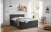 Postel boxspring Aston 180x200 cm, antracitově šedá látka
