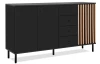 Široká komoda Monea 160 cm, černá/dub artisan