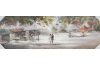 Ručně malovaný obraz Romantika 150x50 cm, výrazná struktura