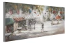 Ručně malovaný obraz Romantika 150x50 cm, výrazná struktura