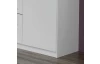 Šatní skříň Burano, 225 cm, bílá/šedá