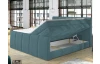 Postel boxspring Fresco 180x200 cm, petrolejová látka
